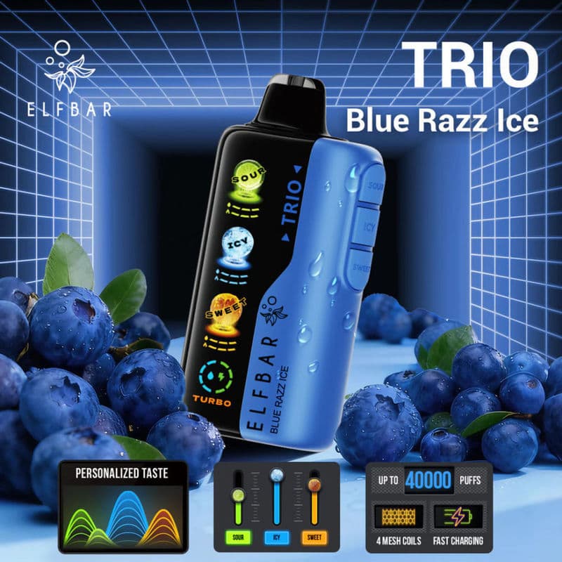 Elf Bar Trio Sour - Blue Razz Ice - Dally Vapes
