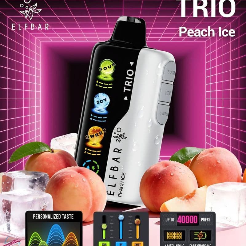 Elf Bar Trio Sour - Peach Ice - Dally Vapes