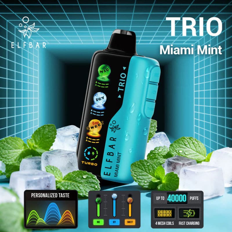 Elfbar Trio Sweet 40000 Puffs - Miami Mint - Dally Vapes