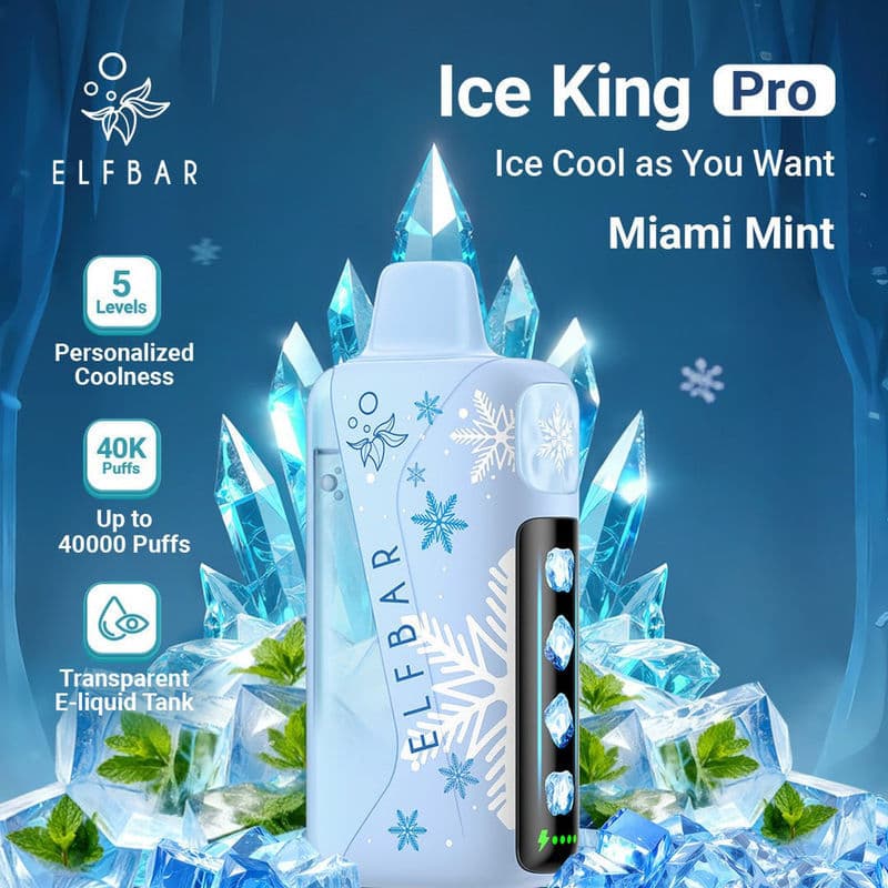 Miami Mint - Elf Bar Ice King Pro 40,000 Puffs - Dally Vapes