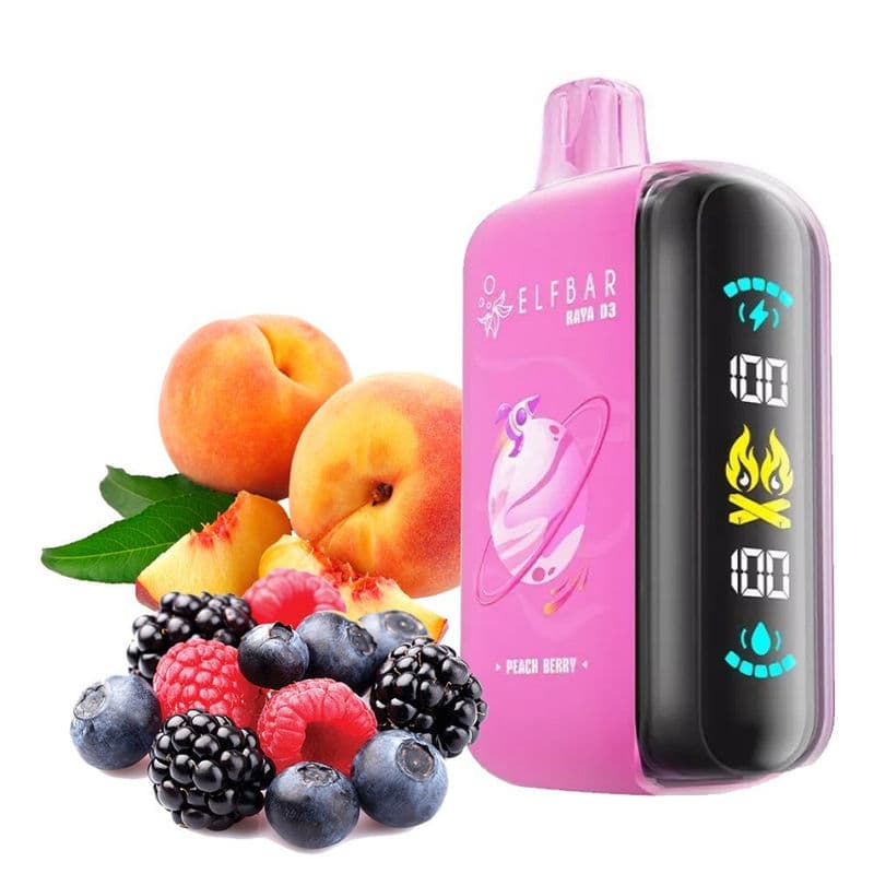 Peach Berry Elf Bar Raya D3 25000 Puffs - Dally Vapes