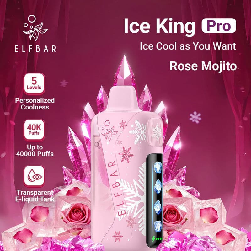 Rose Mojito - Elf Bar Ice King Pro 40,000 Puffs - Dally Vapes