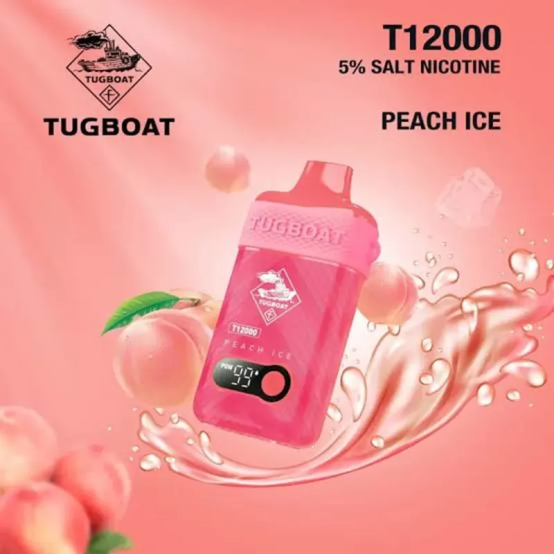 Peach Ice-Tugboat T12000 - Dally Vapes
