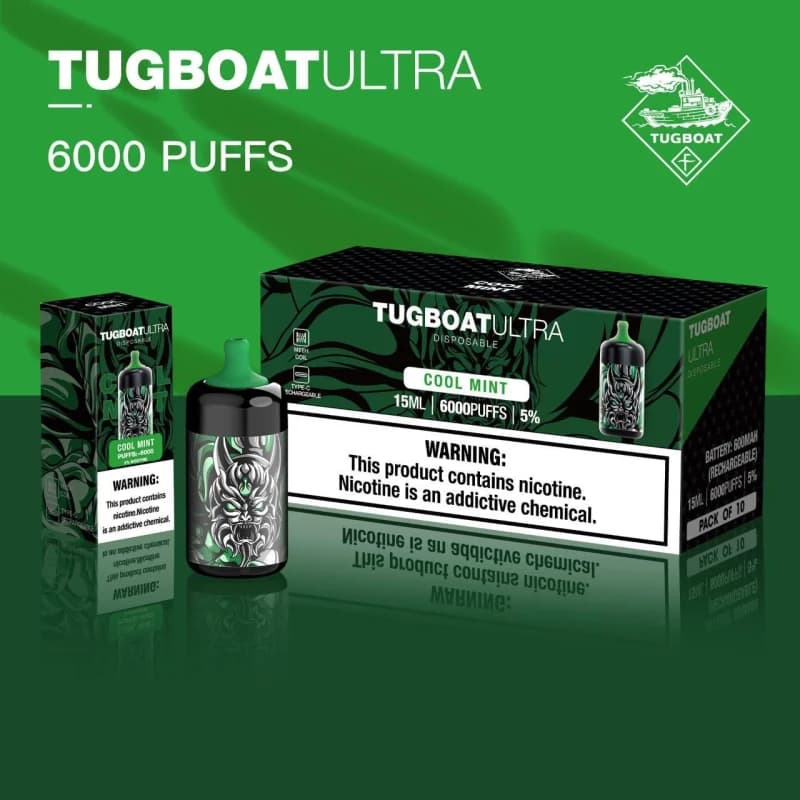 Tugboat Ultra 6000 puffs – Cool Mint Tugboat Ultra 6000 puffs – Cool Mint - Dally Vapes