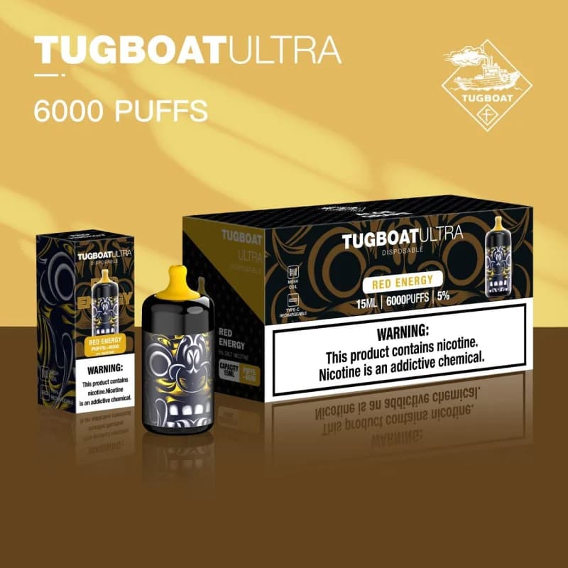 Tugboat Ultra 6000 puffs – Red Energy Tugboat Ultra 6000 puffs – Red Energy - Dally Vapes