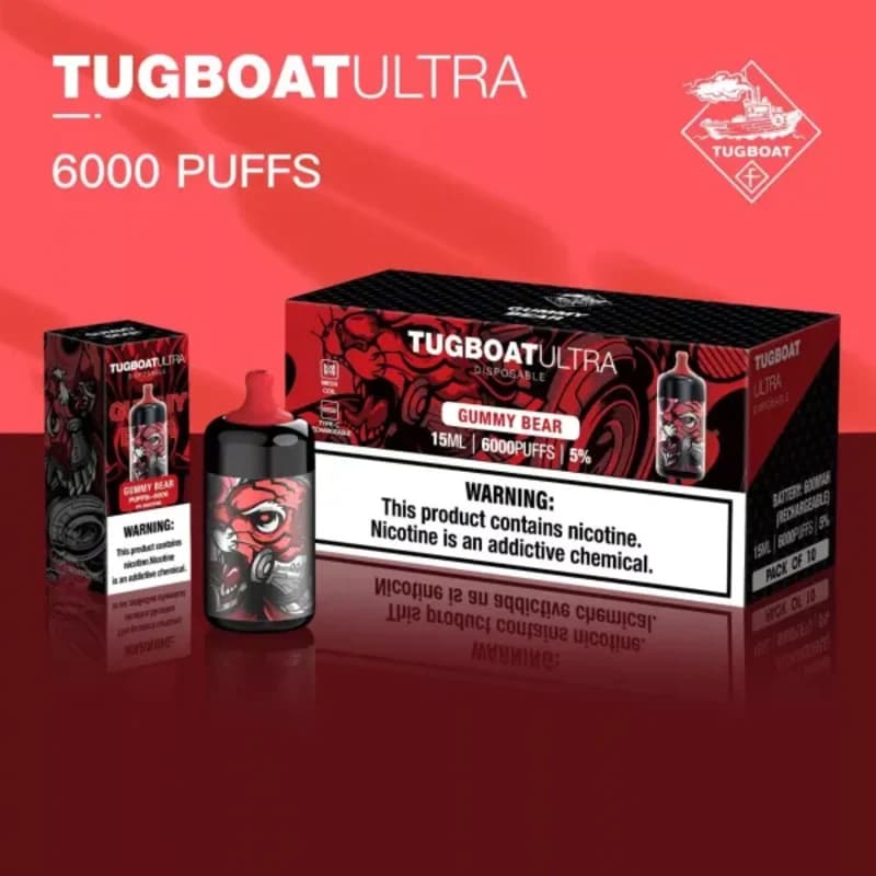 Tugboat Ultra 6000 puffs - Gummy Bear Tugboat Ultra 6000 puffs - Gummy Bear - Dally Vapes