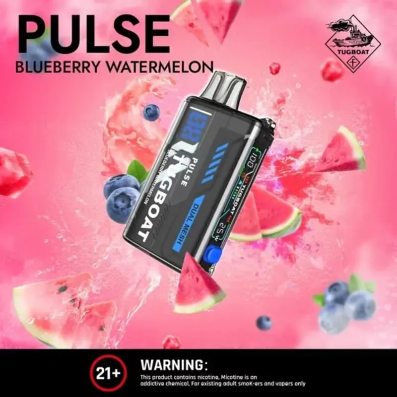 Blueberry Watermelon-Tugboat Pulse 20000 Puffs Blueberry Watermelon-Tugboat Pulse 20000 Puffs - Dally Vapes