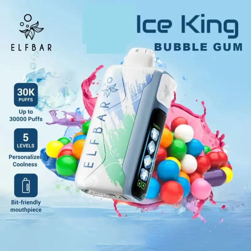 Bubblegum-Elfbar Ice King 30000 Puffs Bubblegum-Elfbar Ice King 30000 Puffs - Dally Vapes