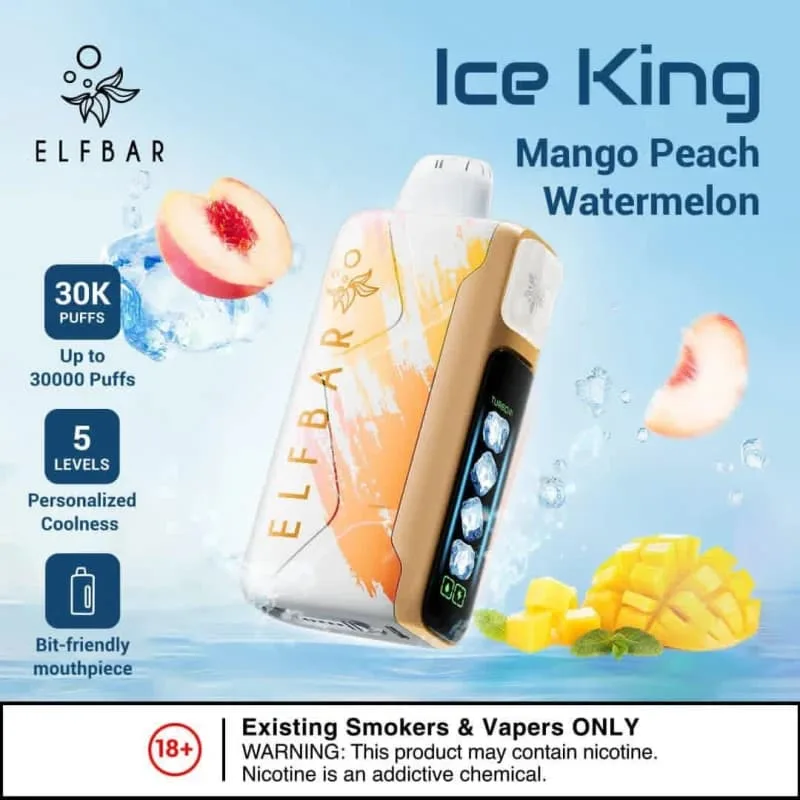 Mango Peach Watermelon- Elfbar Ice King 30000 Puffs Mango Peach Watermelon- Elfbar Ice King 30000 Puffs - Dally Vapes