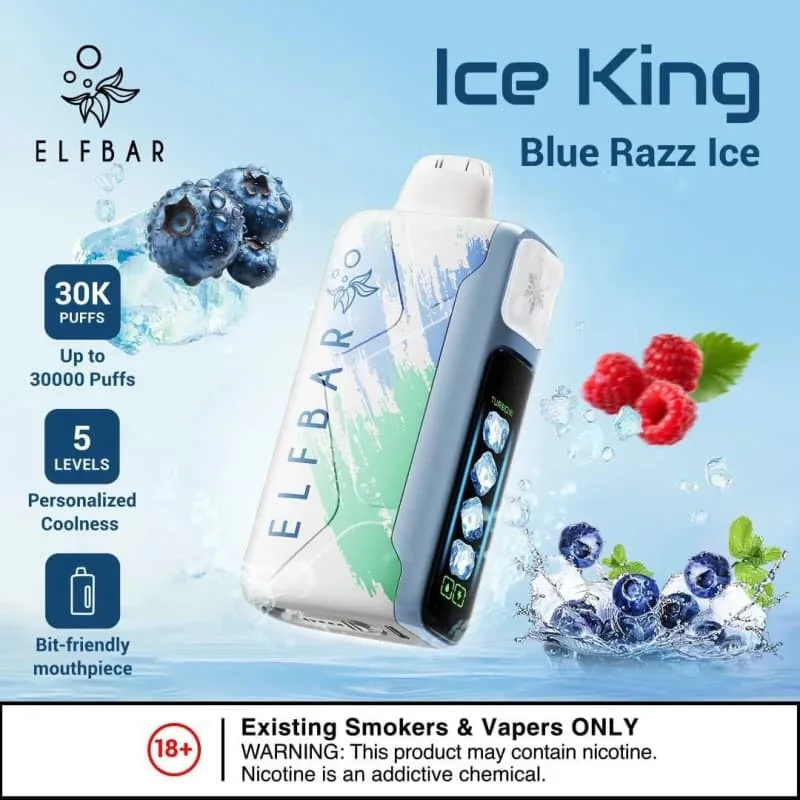 Blue Razz Ice-Elfbar Ice King 30000 Puffs Blue Razz Ice-Elfbar Ice King 30000 Puffs - Dally Vapes