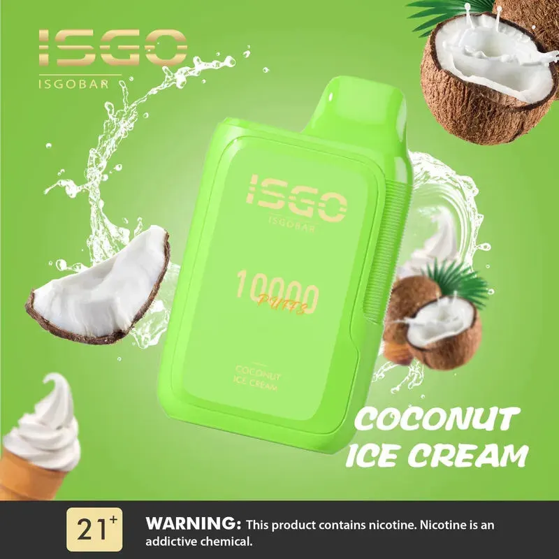 Coconut Ice-ISGO BAR 10000 Puffs Coconut Ice-ISGO BAR 10000 Puffs - Dally Vapes