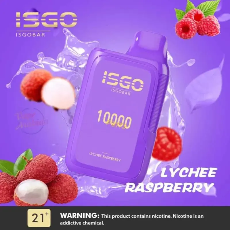 Lychee Raspberry-ISGO BAR 10000 Puffs Lychee Raspberry-ISGO BAR 10000 Puffs - Dally Vapes