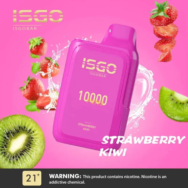 Strawberry Kiwi-ISGO BAR 10000 Puffs Strawberry Kiwi-ISGO BAR 10000 Puffs - Dally Vapes