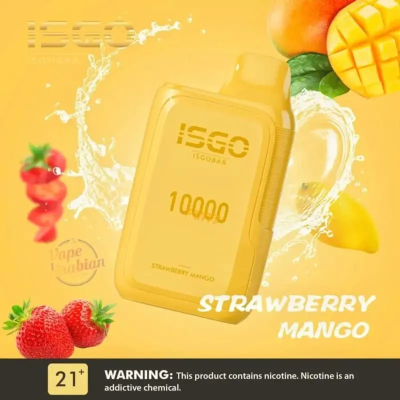 Strawberry Mango-ISGO BAR 10000 Puffs Strawberry Mango-ISGO BAR 10000 Puffs - Dally Vapes
