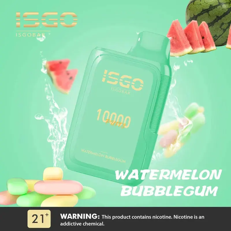Watermelon Bubblegum-ISGO BAR 10000 Puffs Watermelon Bubblegum-ISGO BAR 10000 Puffs - Dally Vapes