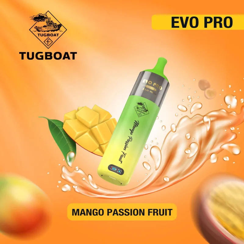 Mango Passion Fruit - Tugboat Evo Pro 15000 puffs Mango Passion Fruit - Tugboat Evo Pro 15000 puffs - Dally Vapes