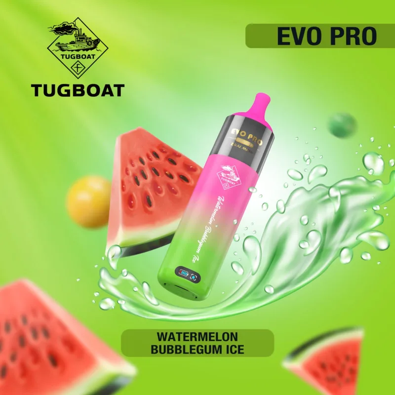 Watermelon Bubblegum- Tugboat Evo Pro 15000 puffs Watermelon Bubblegum- Tugboat Evo Pro 15000 puffs - Dally Vapes