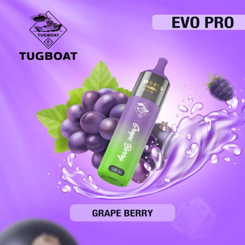 Grape Berry - Tugboat Evo Pro 15000 puffs Grape Berry - Tugboat Evo Pro 15000 puffs - Dally Vapes