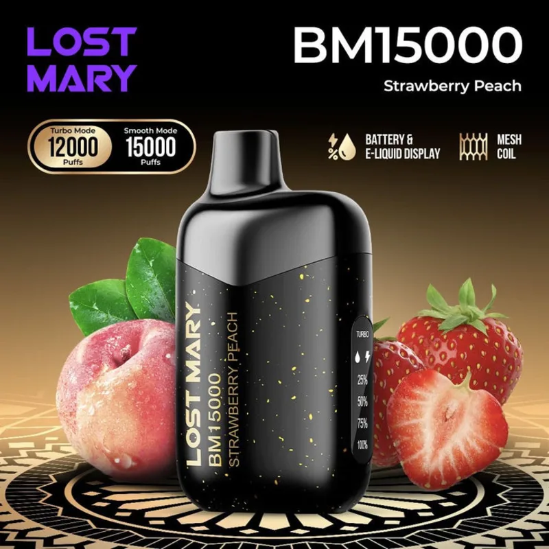 Strawberry Peach- Lost Mary BM15000 Strawberry Peach- Lost Mary BM15000 - Dally Vapes