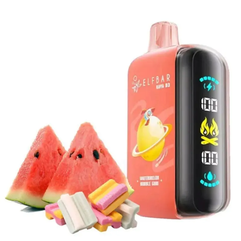 Watermelon Bubblegum-Elf Bar Raya D3 25000 Puffs Watermelon Bubblegum-Elf Bar Raya D3 25000 Puffs - Dally Vapes