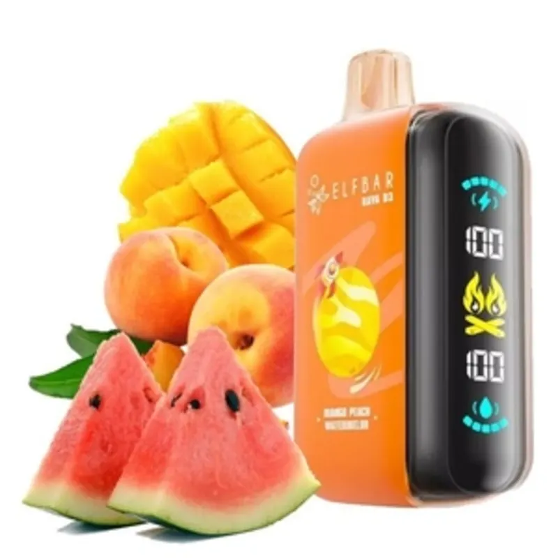Mango Peach Watermelon - Elf Bar Raya D3 25000 Puffs Mango Peach Watermelon - Elf Bar Raya D3 25000 Puffs - Dally Vapes