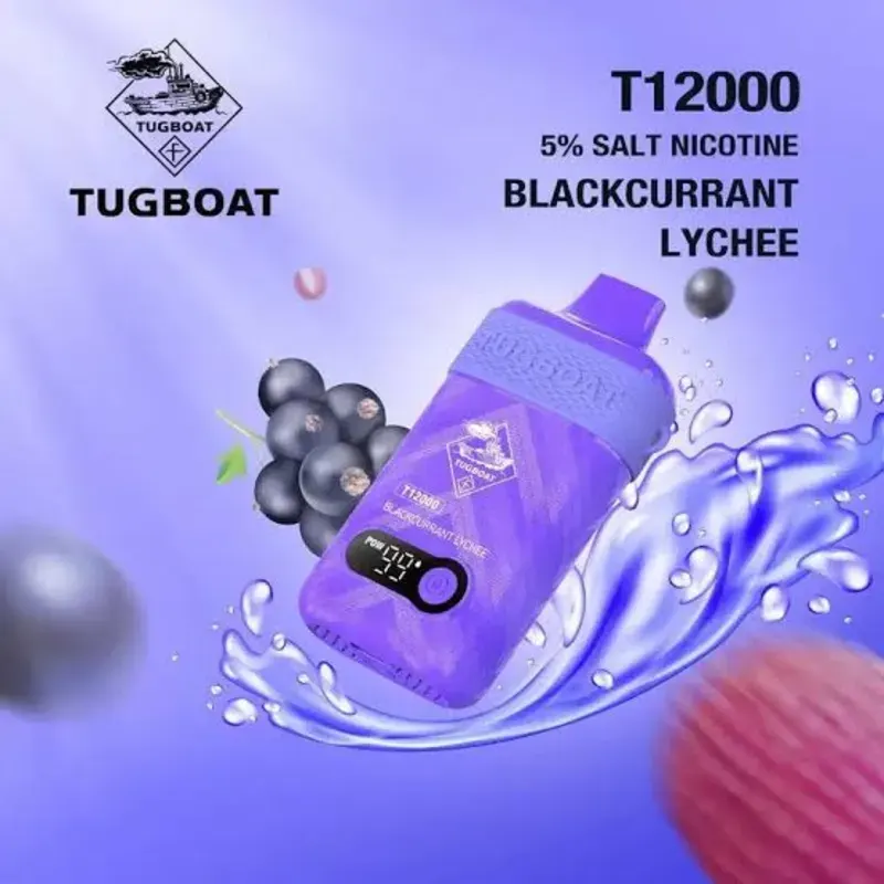 Blackcurrant Lychee - Tugboat T12000 Blackcurrant Lychee - Tugboat T12000 - Dally Vapes