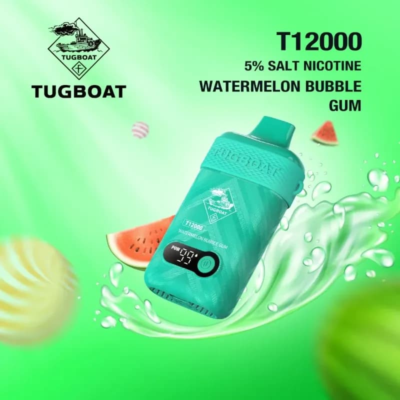Watermelon Bubble Gum - Tugboat T12000 Watermelon Bubble Gum - Tugboat T12000 - Dally Vapes