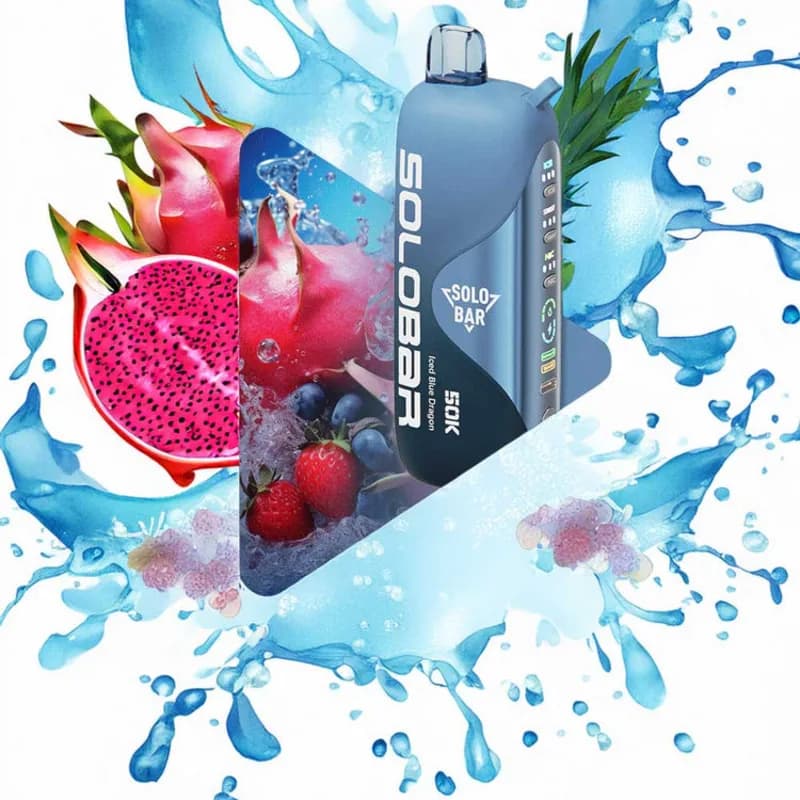 Iced Blue Dragon - Solo Bar 50000 Puffs Iced Blue Dragon - Solo Bar 50000 Puffs - Dally Vapes